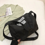 Women Canvas Messenger Bag Large Capacity Shoulder Bag Casual Zipper