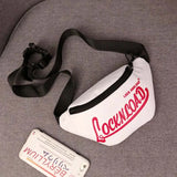 Harajuku Style Canvas Waist Bag Unisex Fanny Pack Money Belt