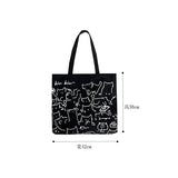 Women Canvas Shopping Bags Eco Reusable Foldable Shoulder Bag Large Capacity
