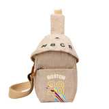 Women Canvas Shoulder Bags Printing Chest Crossbody Bags Casual Travel Retro Bag