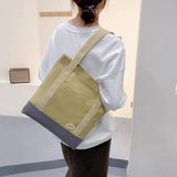 Women Canvas Shoulder Bag Eco Handbag Large Capacity Zipper Tote Soft Messenger