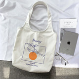 Women Canvas Vest Shoulder Bag Big Capacity Cloth Shopping Bags Bubble Girls Ins