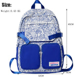 Women Cartoon Print School Bag Girl Travel Large Book Backpack