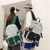 Women Cartoon Print School Bag Girl Travel Large Book Backpack