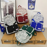 Women Cartoon Print School Bag Girl Travel Large Book Backpack