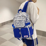Women Cartoon Print School Bag Girl Travel Large Book Backpack