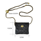 Women Chain Fanny Pack Leather Waist Bag Chest Pack Female Belt Bags