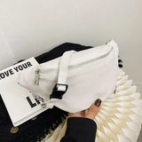 Women Leather Chain Waist Bag Fanny Pack Crossbody Chest Bag