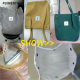 Corduroy Shoulder Bag Eco Shopper Tote