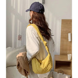 Embroidered Rhombus Shoulder Bag Plaid Handbag