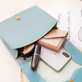 Women Cross Body Bag PVC Transparent Chain Messenger Flap Handbags