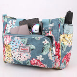 Large Capacity Flower Printed Crossbody Bag Nylon Messenger Tote Handbag