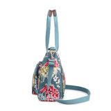 Large Capacity Flower Printed Crossbody Bag Nylon Messenger Tote Handbag