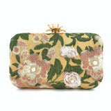 Women Embroidery Flowers Evening Clutch Bags Diamond Banquet Shoulder Bags