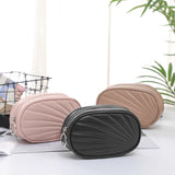 Women Zipper Waist Pack Fanny Pack Pu Leather Waist Bag