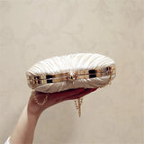 Heart Shaped Evening Clutch Banquet Bags with Chain