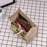 Women Girls Bear Canvas Tote Bags Large Capacity Lunch Bag