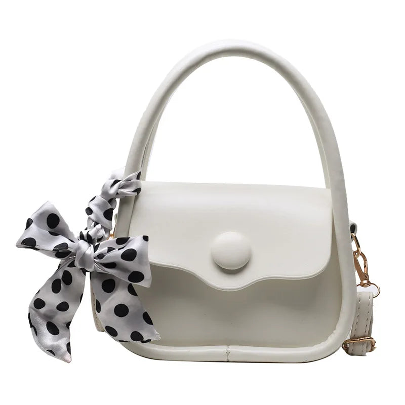 Retro Bow Decoration Messenger Bag for Women