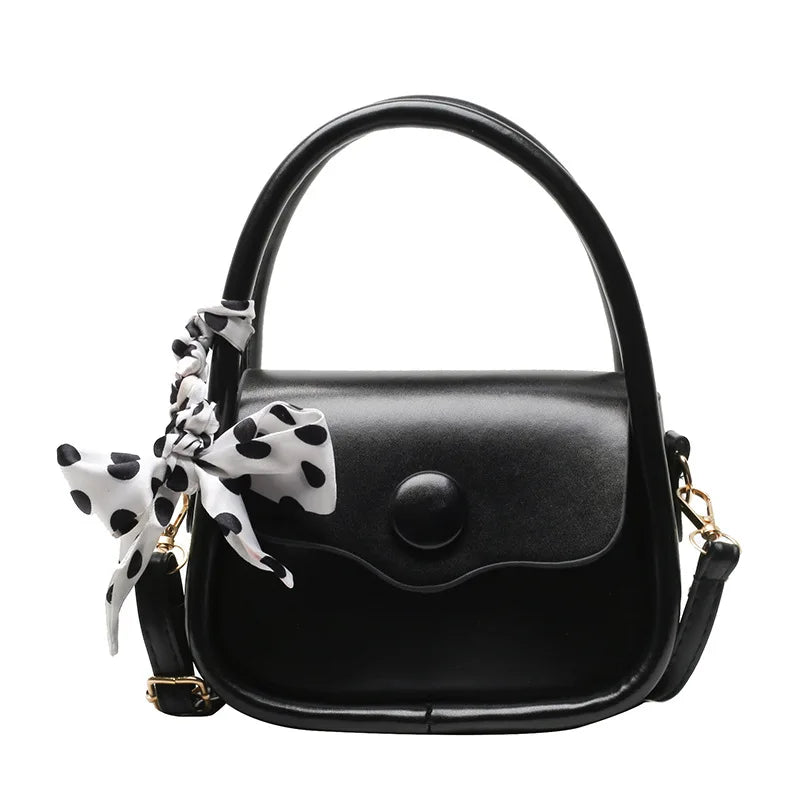 Retro Bow Decoration Messenger Bag for Women