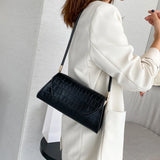 Women Handbag Retro PU-leather Shoulder Bag Stylish Underarm Bag