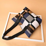 Plaid Shoulder Tote Bag Large Capacity Messenger Bag Women Shopping Bags