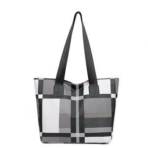 Plaid Shoulder Tote Bag Large Capacity Messenger Bag Women Shopping Bags