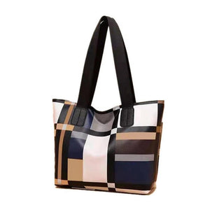 Plaid Shoulder Tote Bag Large Capacity Messenger Bag Women Shopping Bags
