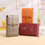 Women Handbags Pu Leather Shoulder Bags Touch Screen Phone Purse