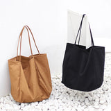 Reusable Canvas Shoulder Bags Large Capacity Shopping Bag