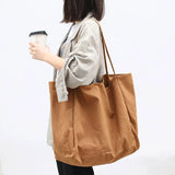 Reusable Canvas Shoulder Bags Large Capacity Shopping Bag