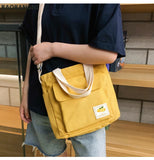 Canvas Tote Shoulder Bag Foldable Bucket Bag Girl
