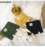 Canvas Tote Shoulder Bag Foldable Bucket Bag Girl