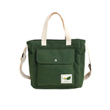 Canvas Tote Shoulder Bag Foldable Bucket Bag Girl