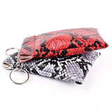 Key Holder Case PU Leather Serpentine Purse Men Storage Car Keychain Bag
