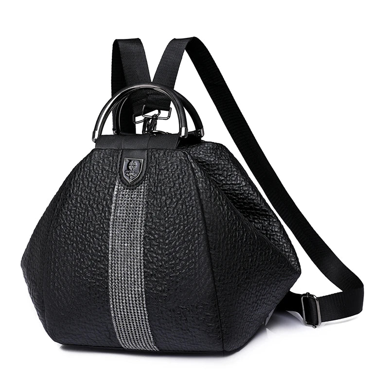 Leather Backpacks Shoulder Bags High-Capacity Women Backpack
