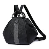 Leather Backpacks Shoulder Bags High-Capacity Women Backpack