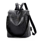 Women Leather Backpacks Shoulder Bags High-Capacity Female Backpack