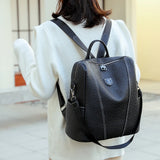 Women Leather Backpacks Shoulder Bags High-Capacity Female Backpack