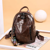 Leather Backpacks For Girls School Backpack Female Shoulder Bagpack
