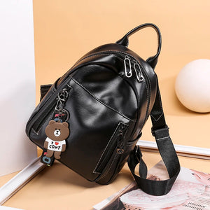 Leather Backpacks For Girls School Backpack Female Shoulder Bagpack