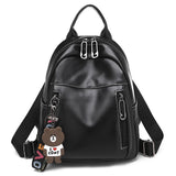 Women Leather Backpacks For Girls Travel School Backpack Female