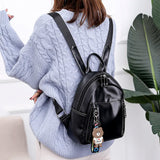 Leather Backpacks For Girls School Backpack Female Shoulder Bagpack
