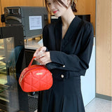 Lingge Shoulder Bag Crossbody Handbag Solid Small Shell