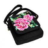 Boho Floral Embroidery Messenger Bag Canvas Small Coins Purse Shoulder Bags
