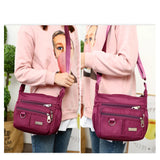 Women Waterproof Nylon Messenger Bag Crossbody Shoulder Bag Girls Handbag