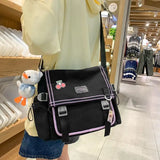 Girls Nylon Schoolbag Harajuku Messenger Bag Lady Shoulder Bags