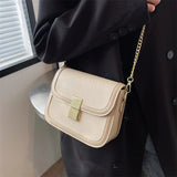 Women PU Leather Chains Shoulder Bags Handbags Small Flap Crossbody Bags