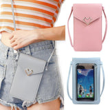 Women PU Leather Crossbody Handbags Mobile Phone Shoulder Bags