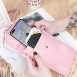 Women PU Leather Crossbody Handbags Mobile Phone Shoulder Bags