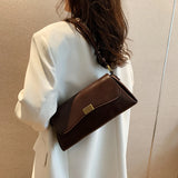 Women PU Leather Retro Shoulder Bags Stylish Simplicity Handbags